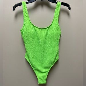 Neon Green one Piece Bathing Suit